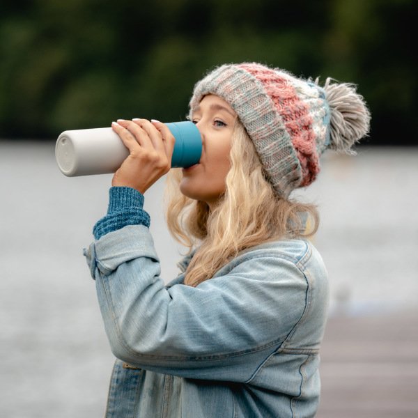 600ML KREM VE DENİZ MAVİSİ